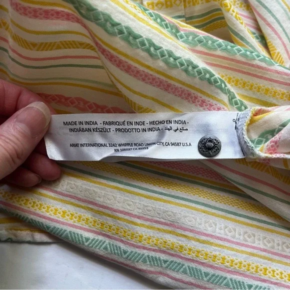 ARIAT Multicolor Striped Sleeveless Button-Down Shirt Size XL - Picture 8 of 12